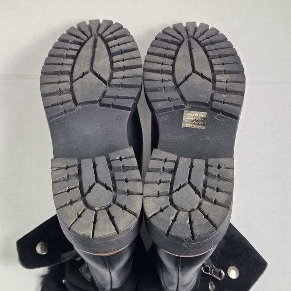 FABIANELLI Suede and Leather Black Ankle Booties Size 41 (9.5) Made in Italy - Picture 11 of 14